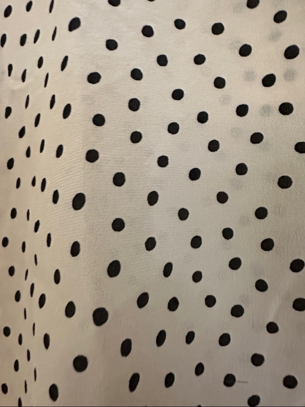 Polka Dot Ruffle Short Sleeve Top - Beige/Black - Picture 4 of 4